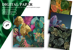 Tropical Leaves Background Monstera Wallpaper Backdrop_33 Product Image 1