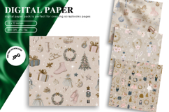 Christmas Tree Background Pattern Digital Paper Wallpaper_32 Product Image 1