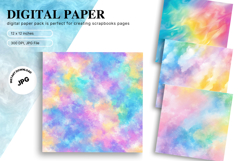 Rainbow Tie dye Texture Background Wallpaper Digital Paper92 Product Image 1