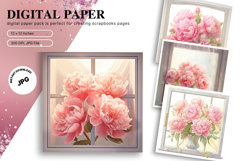 Beautiful Flower Background Digital Paper Wallpaper Backdrop Product Image 1
