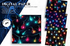 Christmas Light String Background Seamless Pattern Gift Wrap Product Image 1