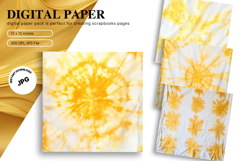 Yellow Tie dye Texture Background Wallpaper Digital Paper Product Image 1