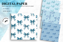 Bow Ribbon Background Bow Digital Paper Pattern Wallpaper_13 Product Image 1