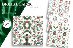 Christmas Ornament Background Seamless Pattern Gift Wrap_14 Product Image 1