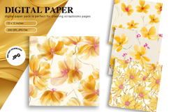 Flower Pattern Background Wallpaper Digital Paper_43 Product Image 1