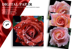 Beautiful Flower Background Digital Paper Wallpaper Backdrop Product Image 1