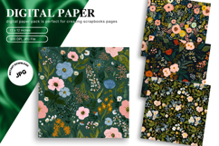 Flower Pattern Background Wallpaper Digital Paper_36 Product Image 1