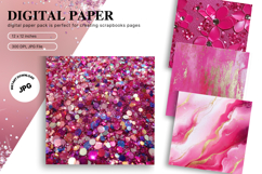 pink glitter Background Wallpaper Sparkles Digital Paper_8 Product Image 1