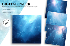 Ocean Waves Background Sea Water Deep Blue Ocean Surfing Product Image 1