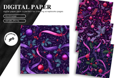 Christmas Ornament Background Seamless Pattern Gift Wrap_4 Product Image 1