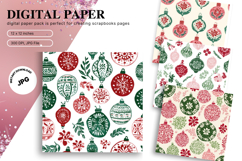 Christmas Ornament Background Seamless Pattern Gift Wrap_8 Product Image 1