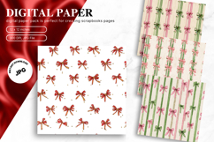 Christmas Bow Background Seamless Pattern Paper Gift Wrap_11 Product Image 1