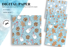 Christmas House Background Seamless Pattern Gift Wrap_7 Product Image 1