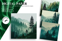 Snow Forest Background Christmas Pine Tree Wallpaper_36 Product Image 1