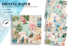 Flower Background Digital Paper Wallpaper Backdrop_2 Product Image 1