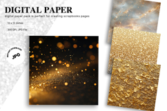 gold glitter Background Wallpaper Sparkles Digital Paper_21 Product Image 1