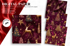 Christmas Tree Background Pattern Digital Paper Wallpaper_7 Product Image 1