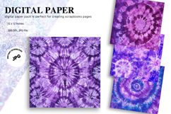 Purple Tie dye Texture Background Wallpaper Digital Product Image 1