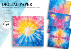 Rainbow Tie dye Texture Background Wallpaper Digital Paper89 Product Image 1