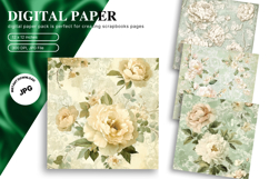 Beautiful Flower Background Digital Paper Wallpaper Backdrop Product Image 1