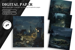 Halloween Background Ghost Scary Tomb Wallpaper Backdrop41 Product Image 1