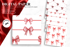 Christmas Bow Background Seamless Pattern Paper Gift Wrap_8 Product Image 1