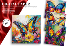 Butterfly Background Wallpaper Digital Paper Seamless Patter Product Image 1