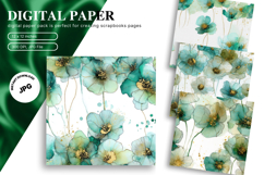 Flower Pattern Background Wallpaper Digital Paper_11 Product Image 1