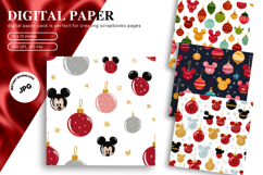 Christmas Ornament Background Seamless Pattern Gift Wrap_10 Product Image 1