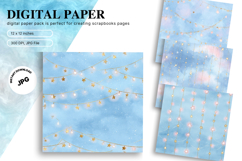 Christmas Light String Background Seamless Pattern Gift Wrap Product Image 1