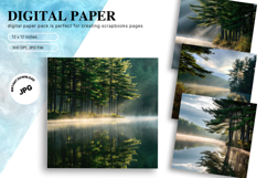 Snow Forest Background Christmas Pine Tree Wallpaper_3 Product Image 1