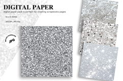 silver glitter Background Wallpaper Sparkles Digital Paper17 Product Image 1