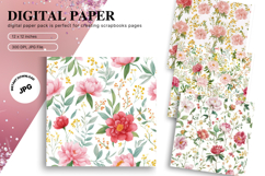 Flower Pattern Background Wallpaper Digital Paper_77 Product Image 1