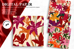 Flower Pattern Background Wallpaper Digital Paper_29 Product Image 1
