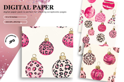 Christmas Ornament Pattern Background Digital Paper Product Image 1