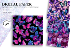 Butterfly Pattern Background Digital Paper Wallpaper_2 Product Image 1