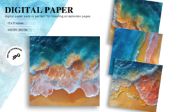 Ocean Waves Background Sea Water Deep Blue Ocean Surfing_3 Product Image 1
