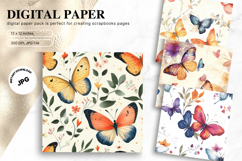 Butterfly Background Wallpaper Digital Paper Seamless Patter Product Image 1