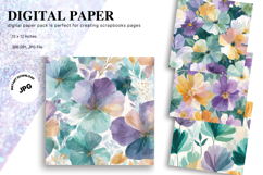 Flower Pattern Background Wallpaper Digital Paper_51 Product Image 1