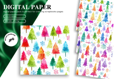 Christmas Tree Background Pattern Digital Paper Wallpaper_8 Product Image 1