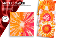 Orange Tie dye Texture Background Wallpaper Digital Product Image 1