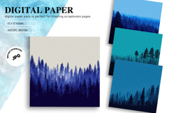 Snow Forest Background Christmas Pine Tree Wallpaper_40 Product Image 1