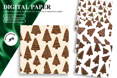 Christmas Tree Background Pattern Digital Paper Wallpaper_9 Product Image 1