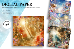 Flower Background Digital Paper Wallpaper Backdrop_19 Product Image 1