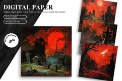 Halloween Background Ghost Scary Tomb Wallpaper Backdrop2 Product Image 1