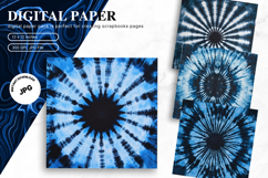 Blue Tie dye Texture Background Wallpaper Digital Paper Product Image 1