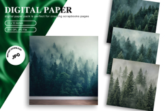 Snow Forest Background Christmas Pine Tree Wallpaper_31 Product Image 1