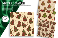 Christmas Tree Background Pattern Digital Paper Wallpaper_18 Product Image 1