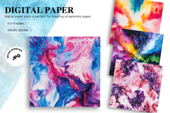 Rainbow Tie dye Texture Background Wallpaper Digital Paper Product Image 1