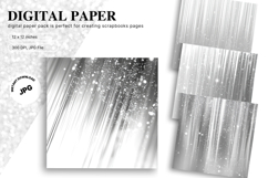silver glitter Background Wallpaper Sparkles Digital Paper_4 Product Image 1